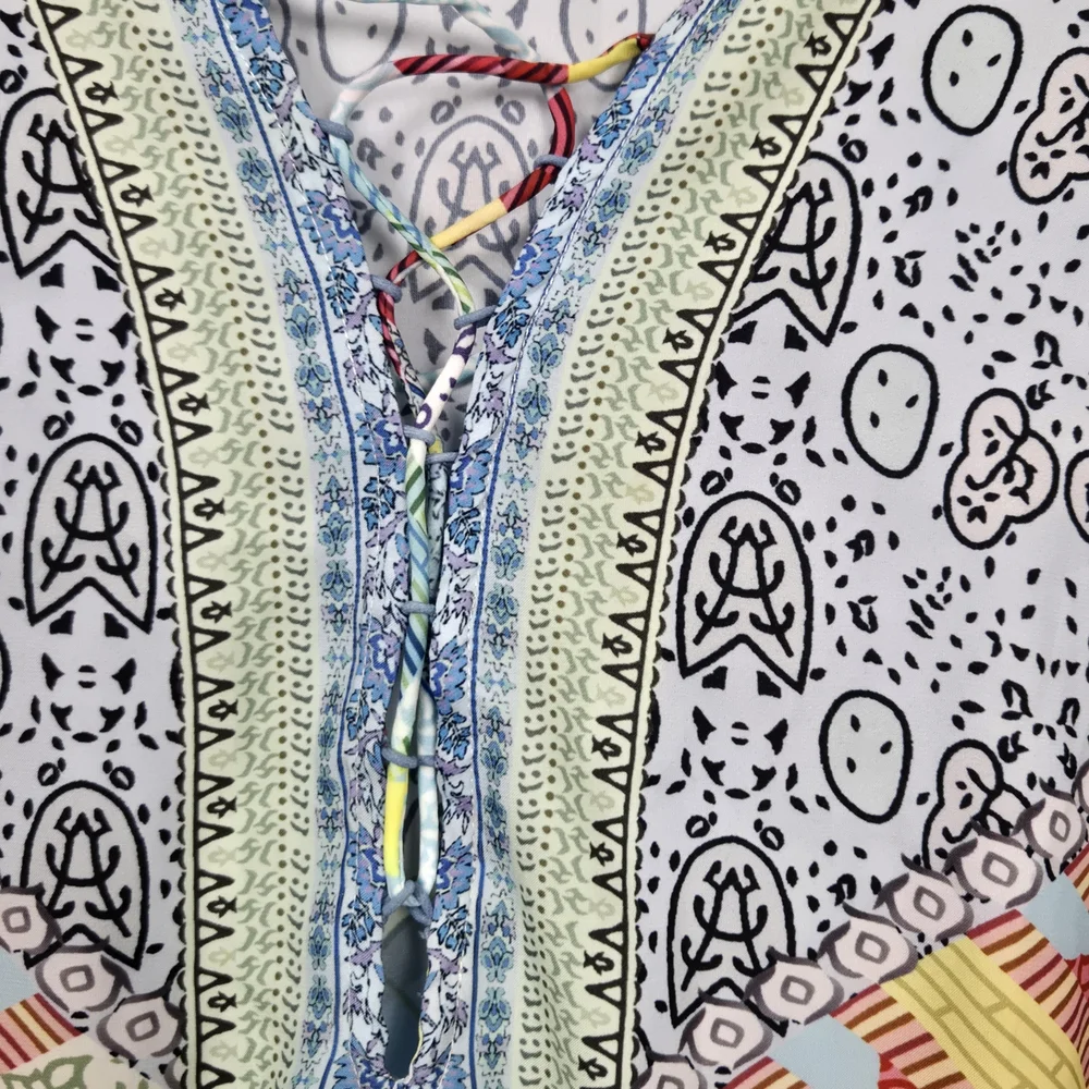 Multicolor Bohemian Tunic Top - Picture 2 of 5